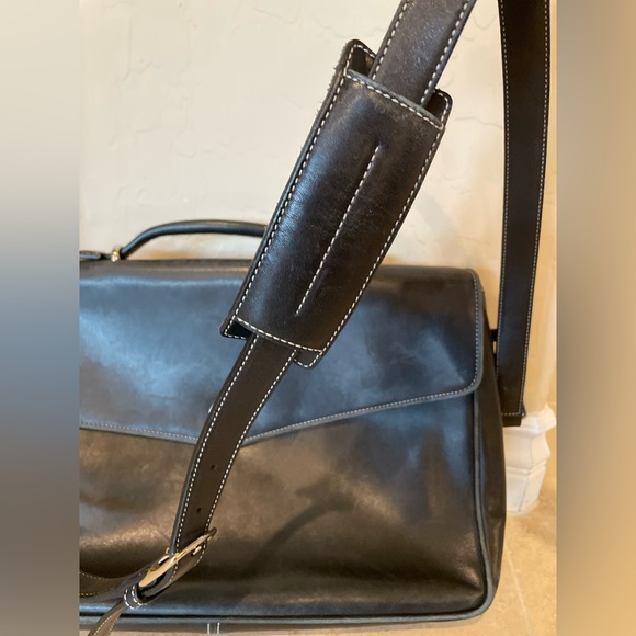 COACH leather laptop bag briefcase travel work bag vintage glove-tanned  leather - Picture 4 of 14